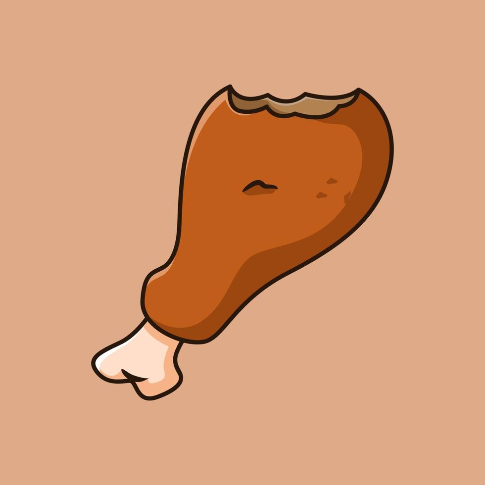 vetor frango grelhado desenho animado ilustração