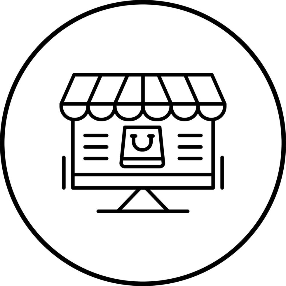 ícone de vetor de compras online