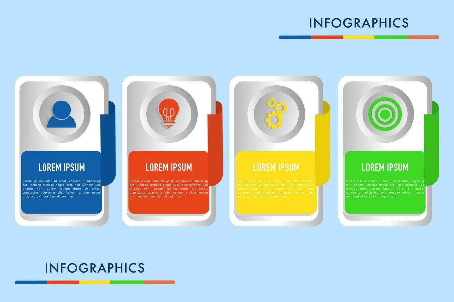 o negócio processo infográfico modelo. infográfico Projeto com opções ou degrau número 4. vetor ilustração gráfico Projeto