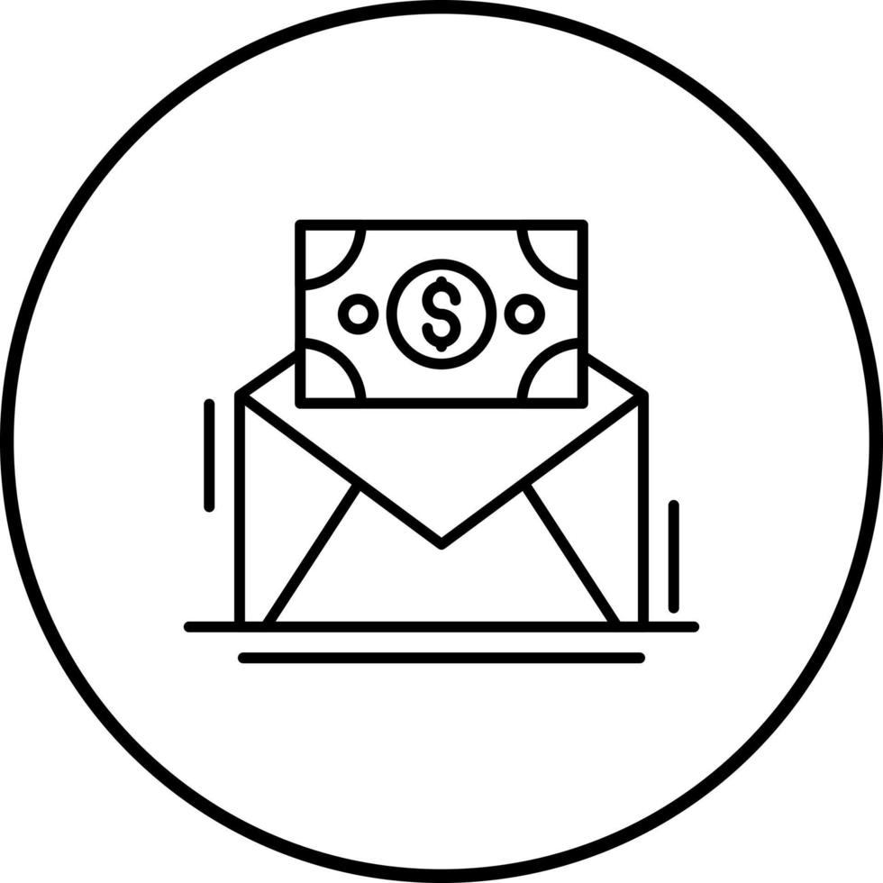 ícone de vetor de moeda de correio