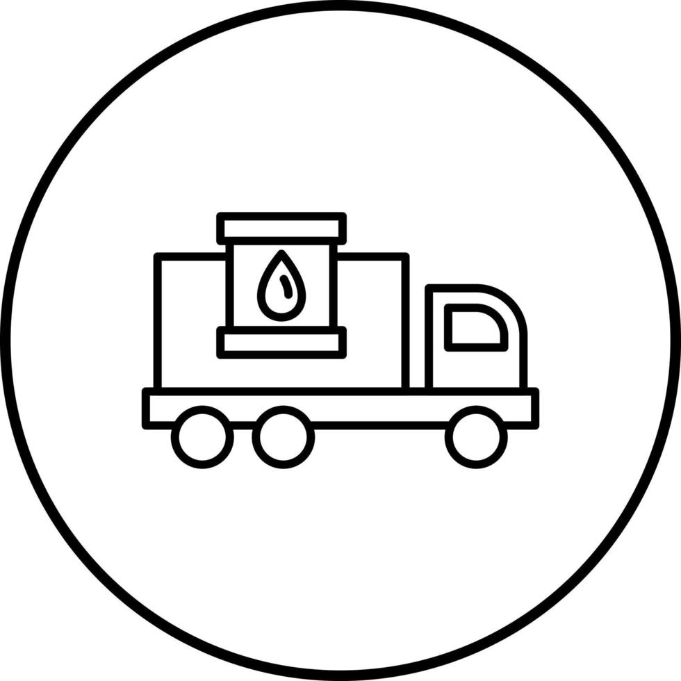 ícone de vetor de caminhão de combustível