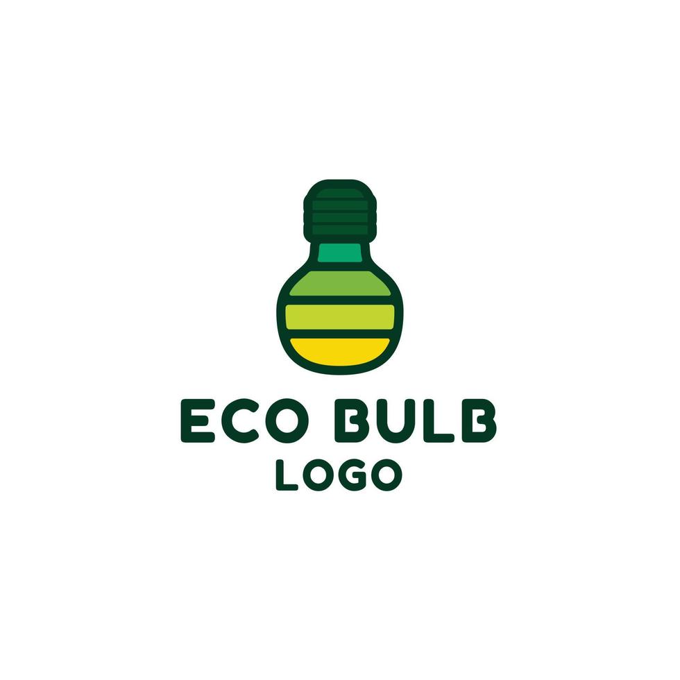 eco lâmpada logotipo, adequado para verde tecnologia ou educacional logotipo vetor