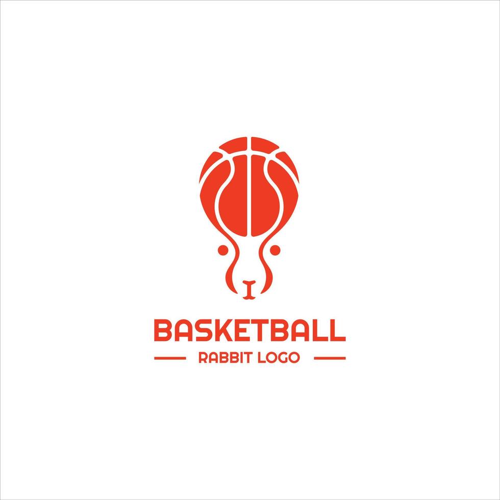 basquetebol Coelho logotipo, adequado para esporte equipe vetor