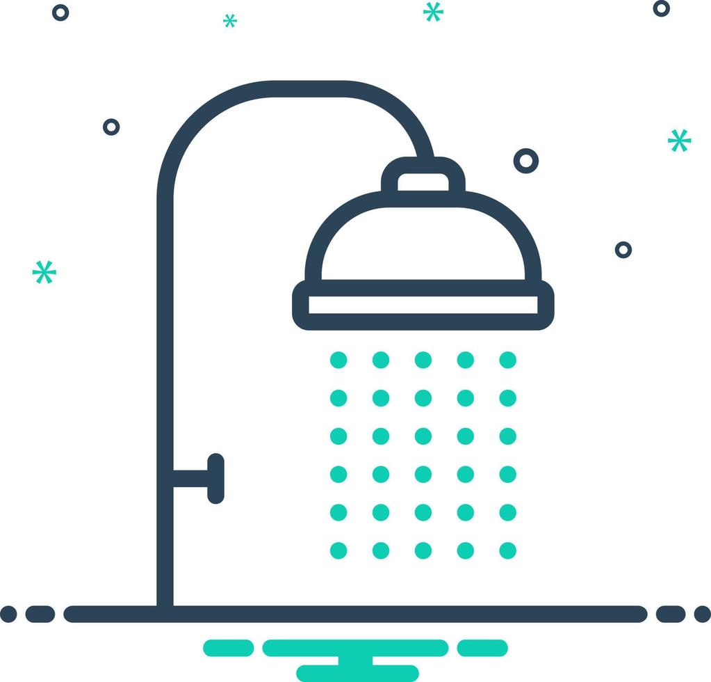 ícone de mistura para chuveiro vetor
