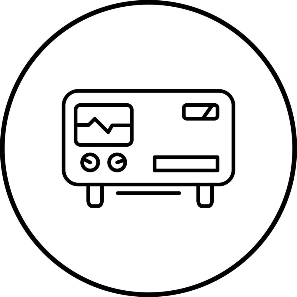ícone de vetor de osciloscópio