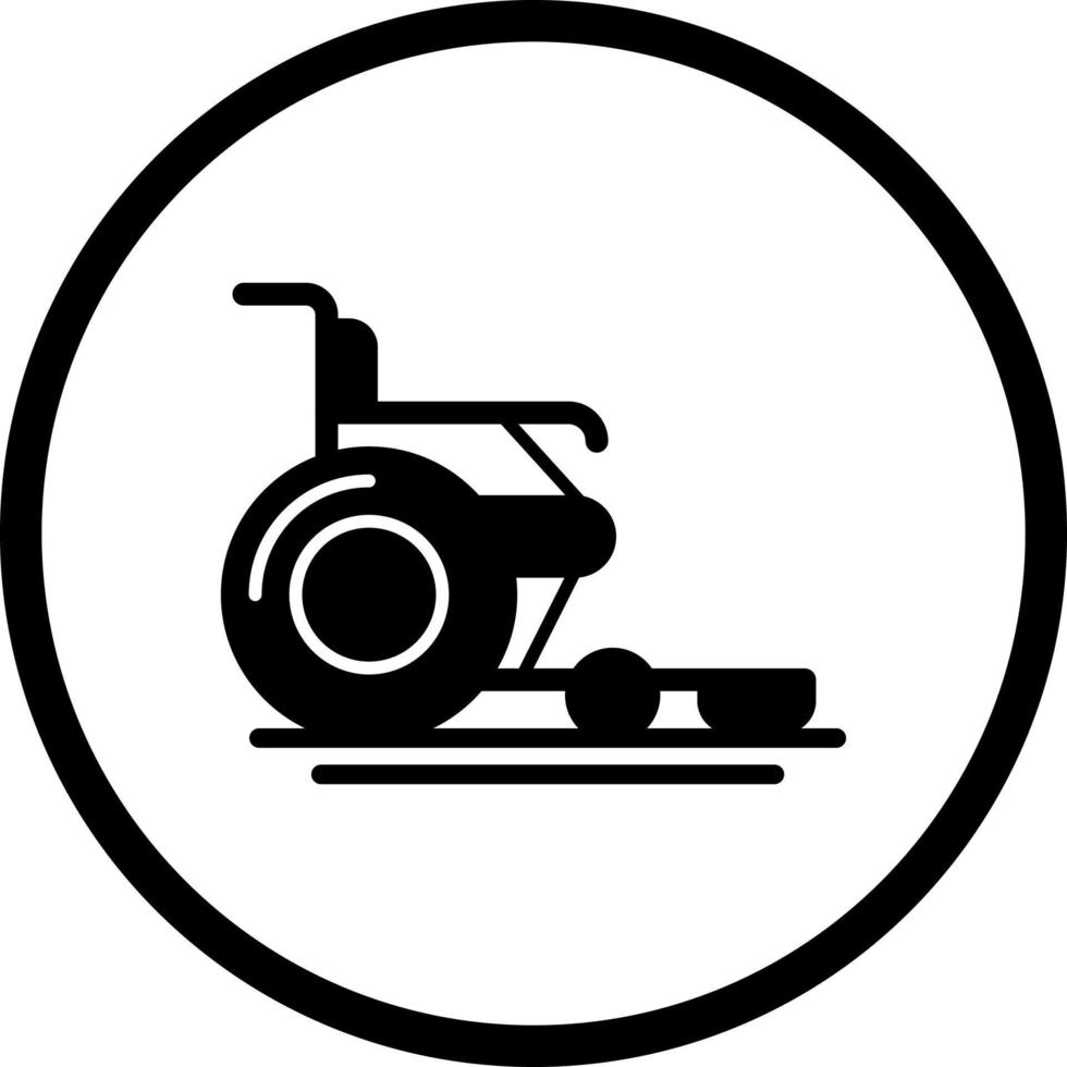 ícone de glifo de cadeira de rodas vetor
