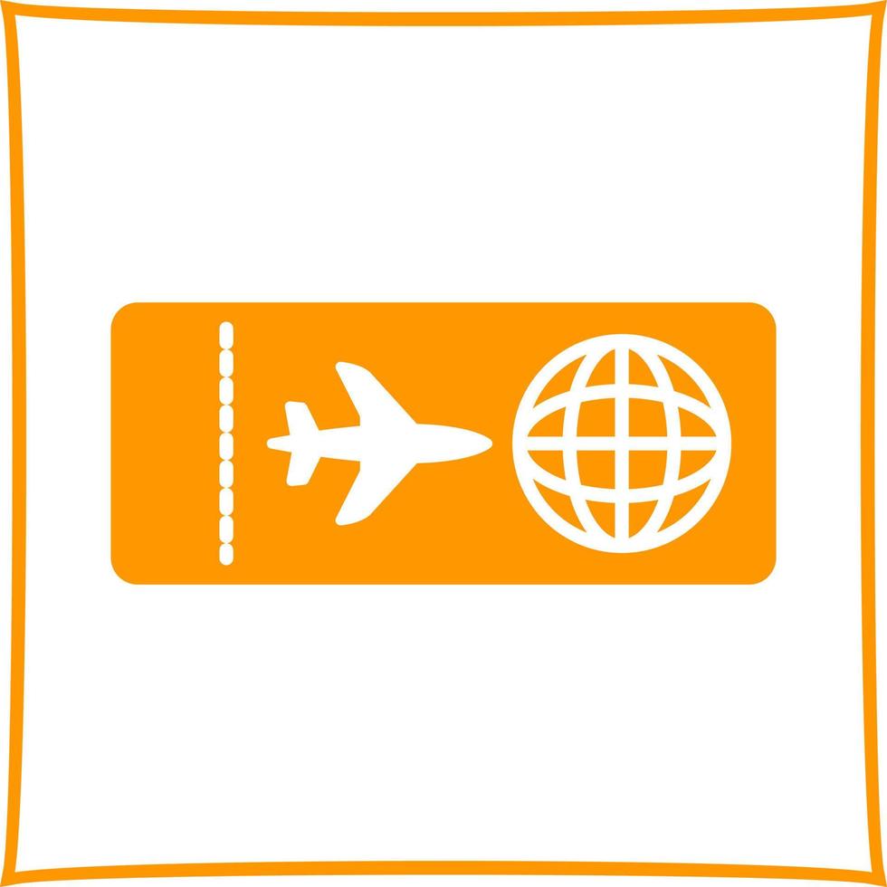 ícone de vetor de bilhetes de avião
