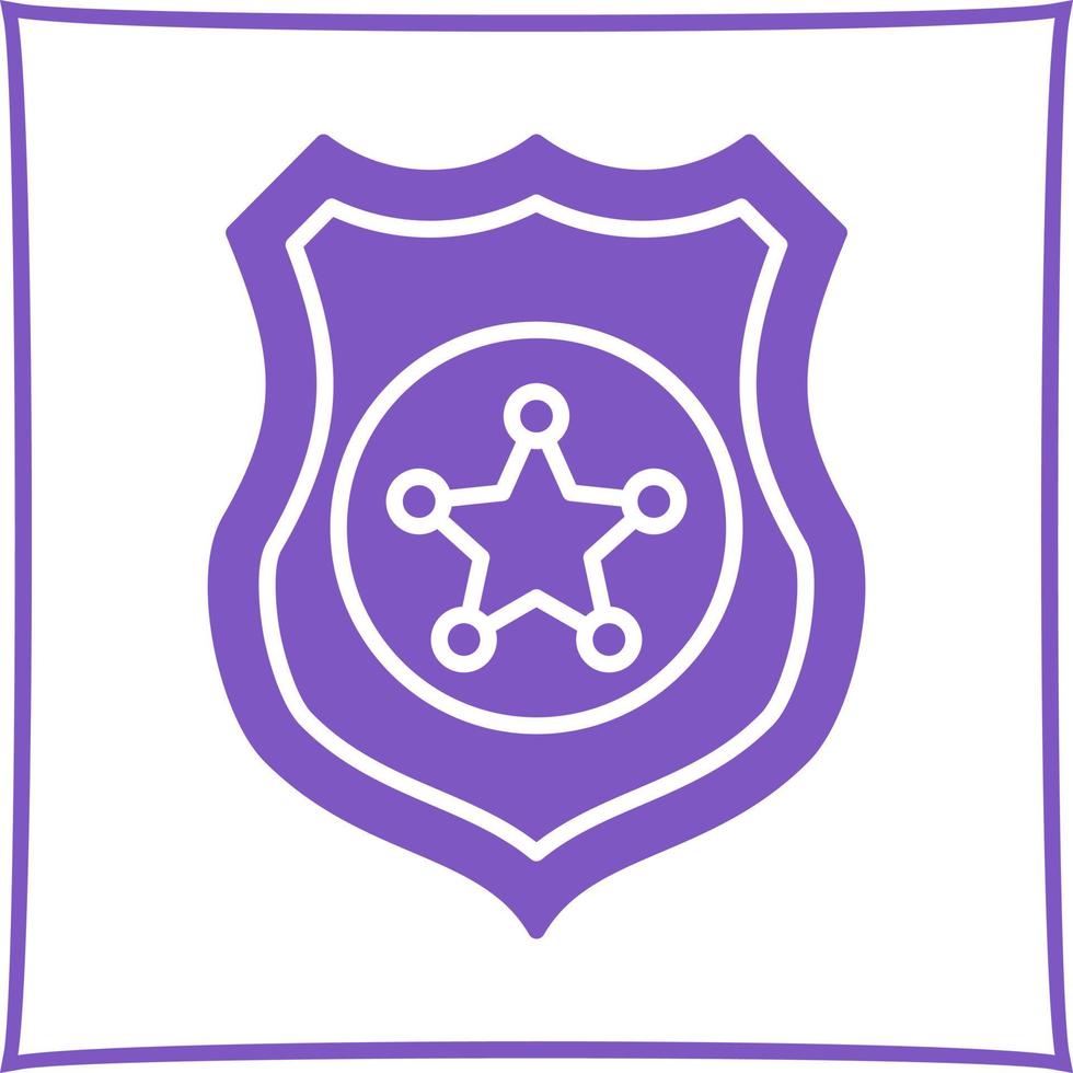 ícone de vetor de escudo da polícia