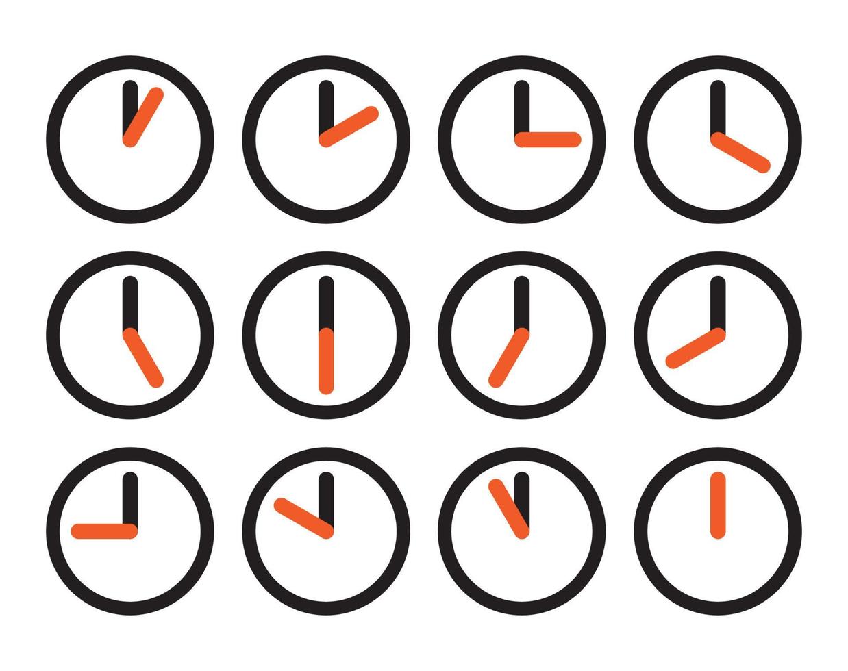 relógio, tempo, alarme, cronômetro, data limite ícone símbolo isolado vetor ilustração.