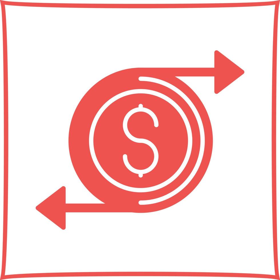ícone de vetor de fluxo de dinheiro