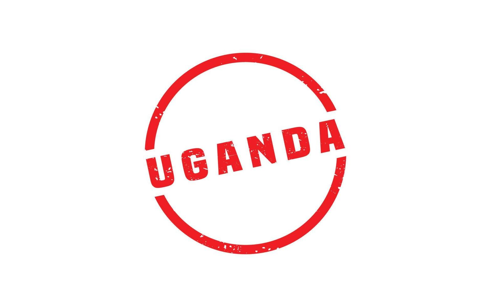 Uganda carimbo borracha com grunge estilo em branco fundo vetor