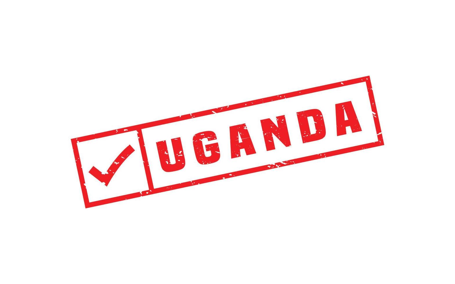 Uganda carimbo borracha com grunge estilo em branco fundo vetor