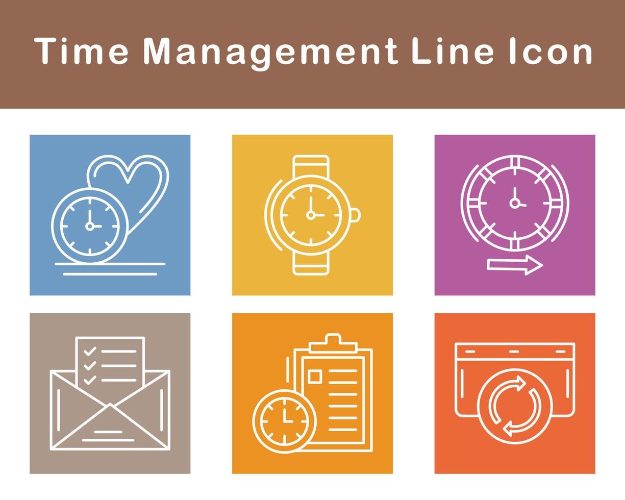 Tempo gestão vetor ícone conjunto