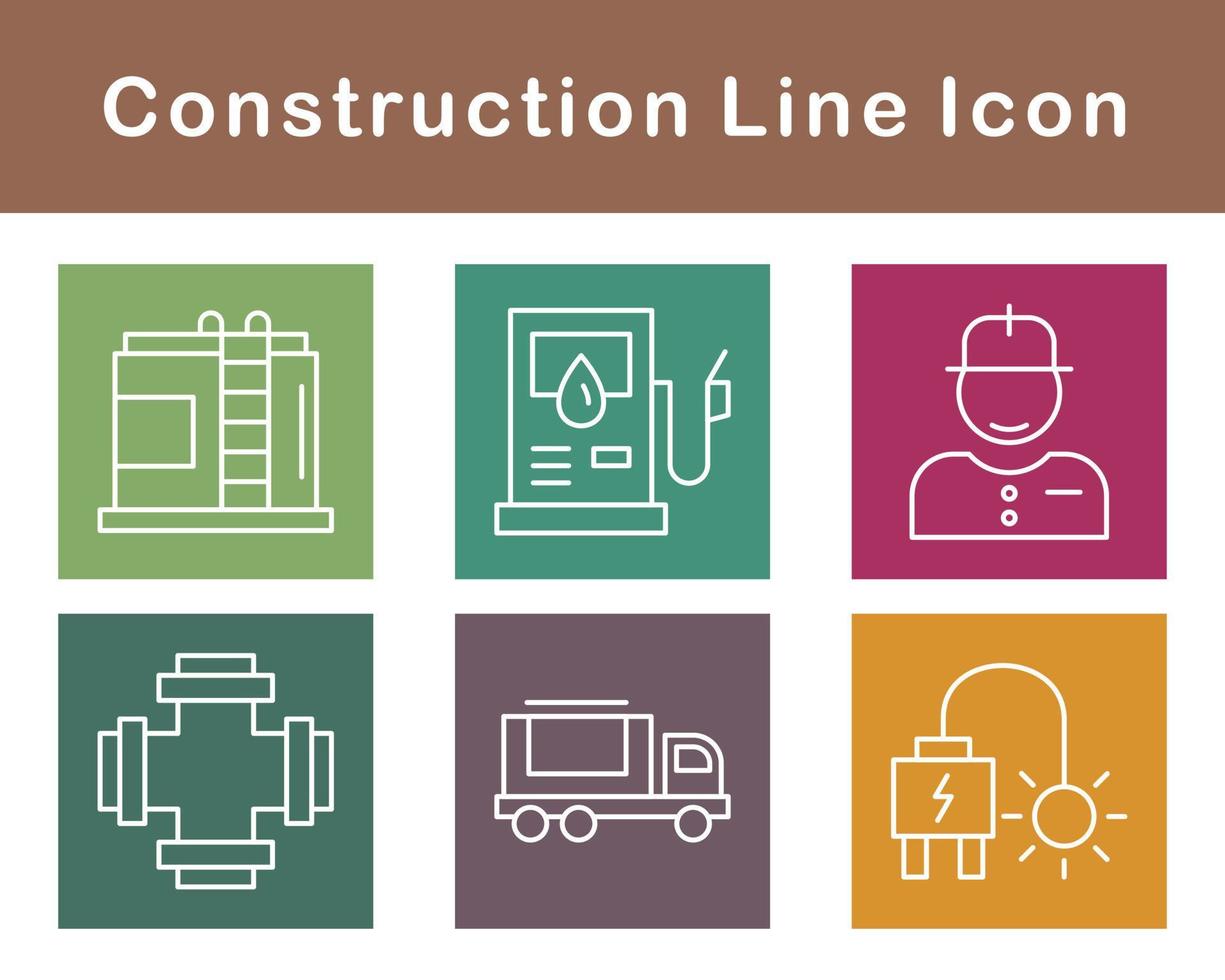 conjunto de ícones de vetores de construção