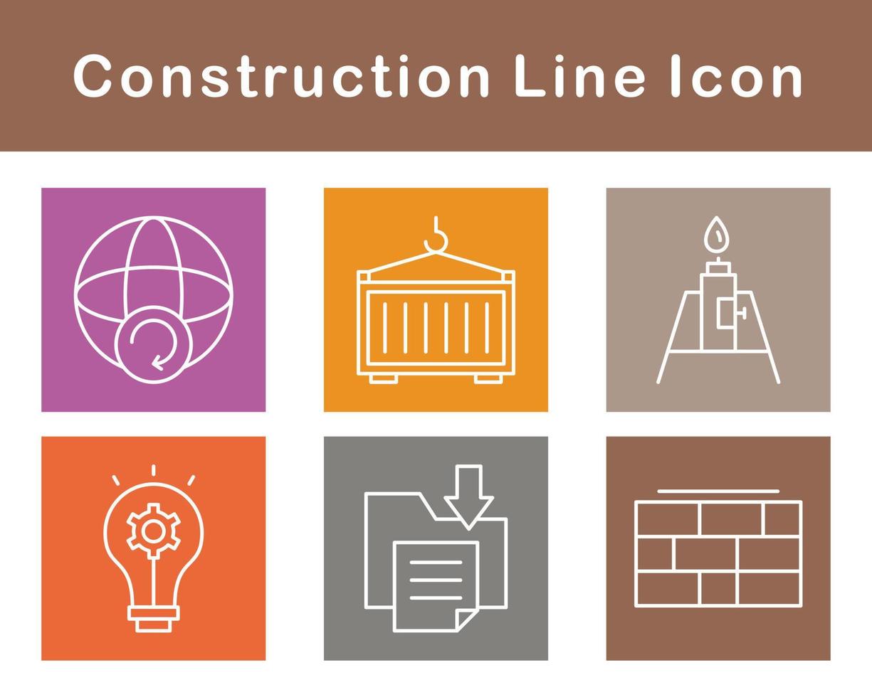 conjunto de ícones de vetores de construção