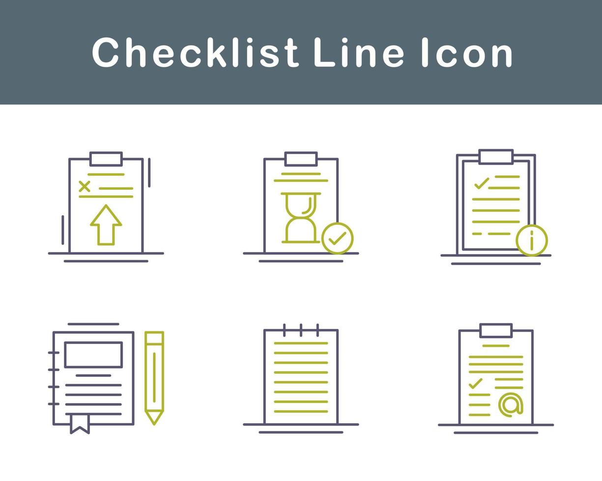 lista de controle vetor ícone conjunto