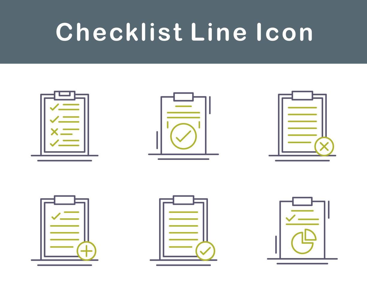 lista de controle vetor ícone conjunto