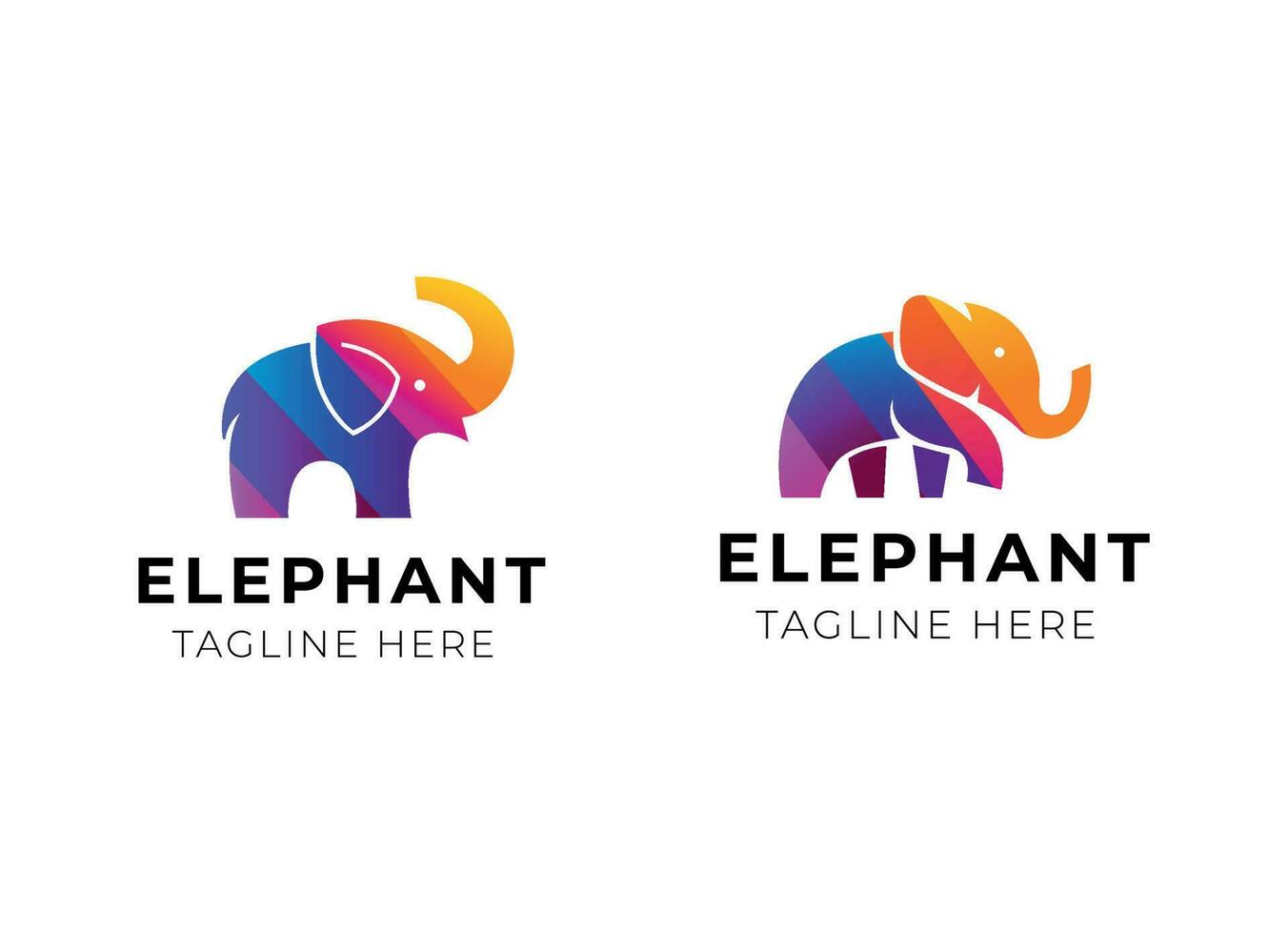 ilustração de ícone de vetor de logotipo de elefante