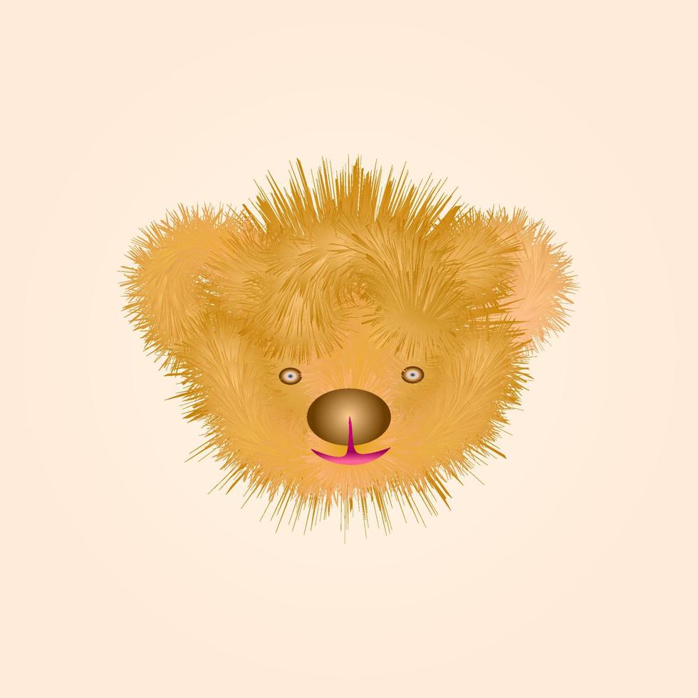 fofa Urso face vetor ilustração