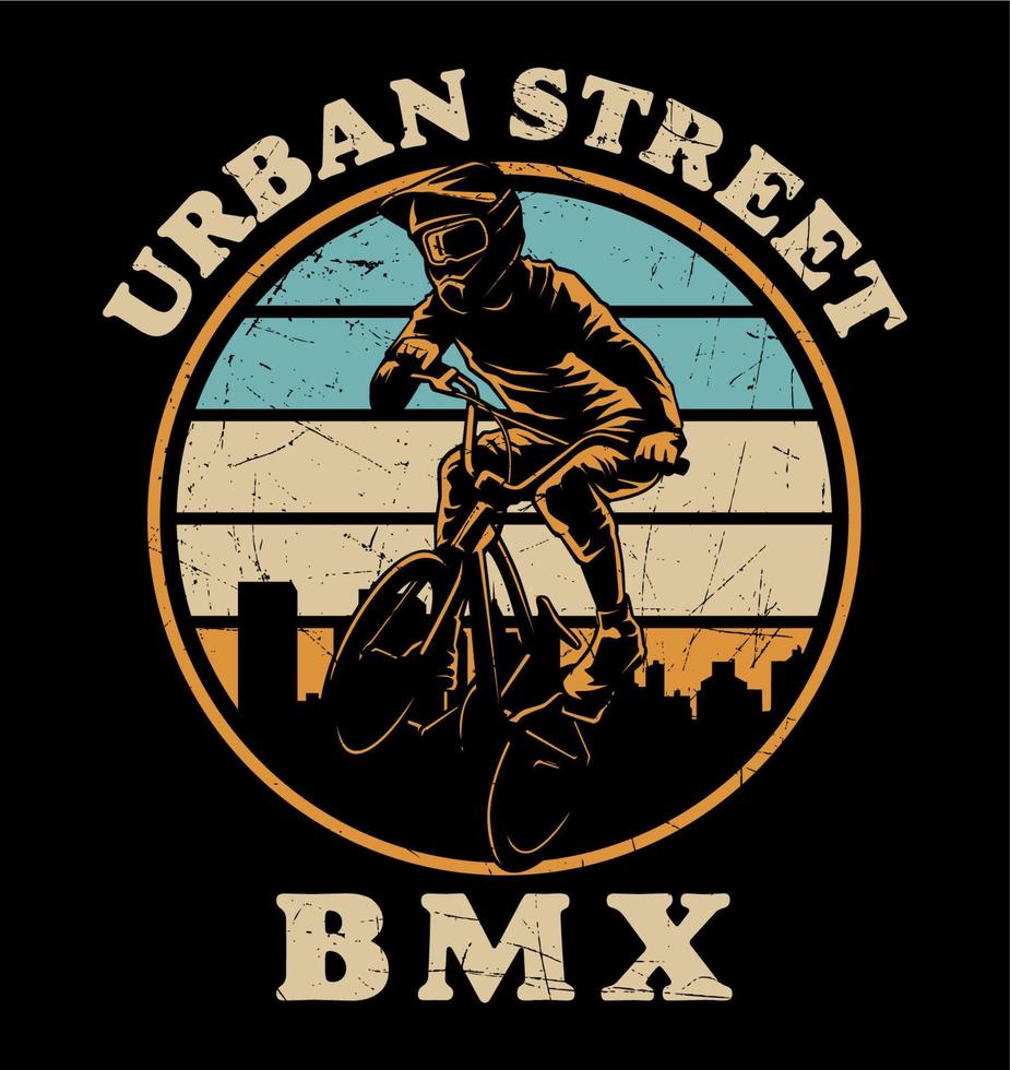 bmx vintage estilo vetor