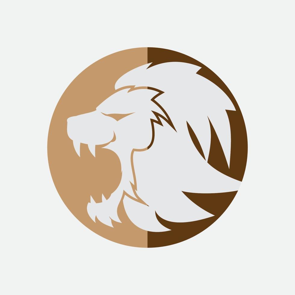 ícone de vetor de modelo de logotipo de leão