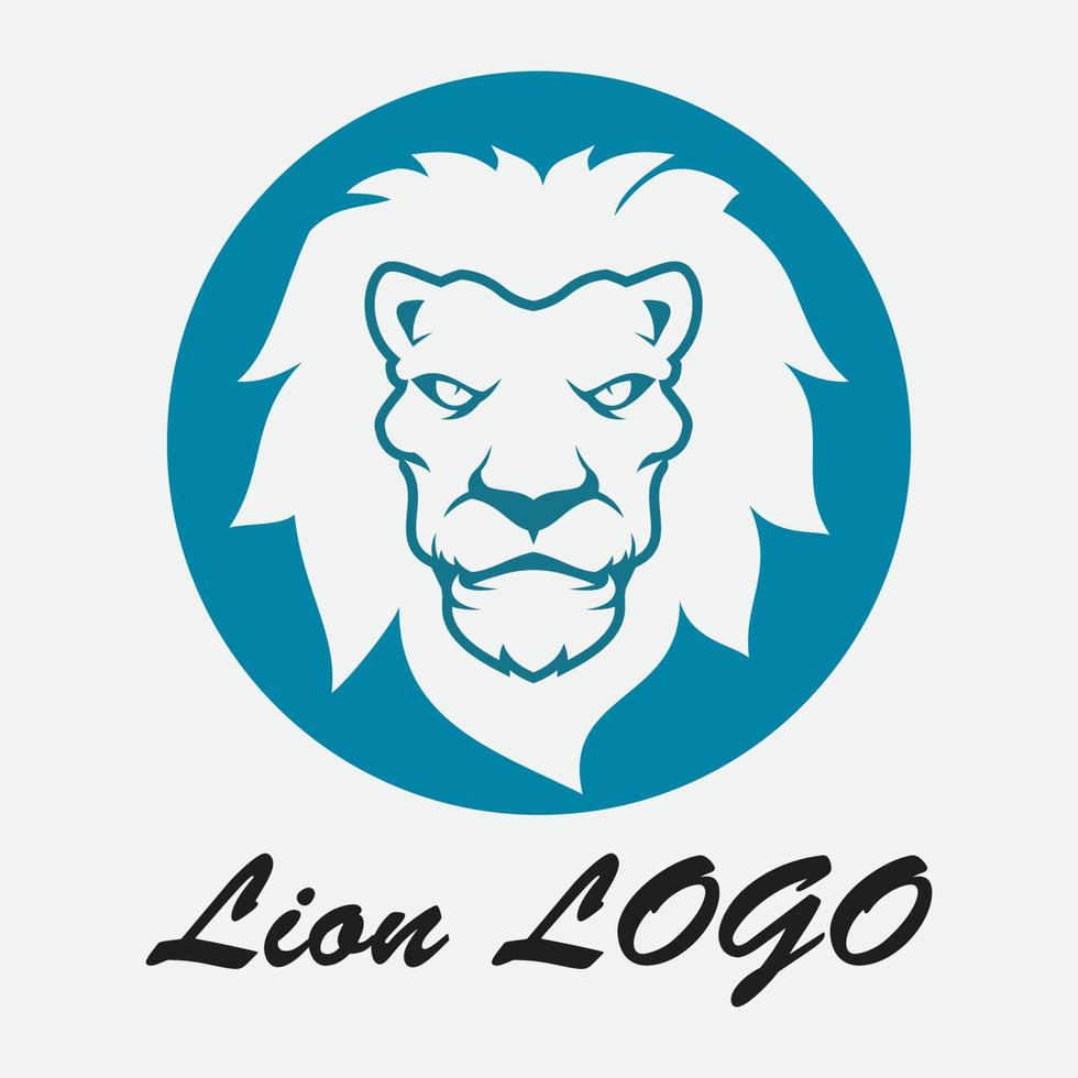 ícone de vetor de modelo de logotipo de leão