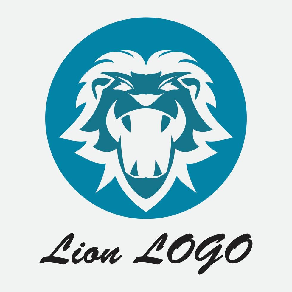 ícone de vetor de modelo de logotipo de leão