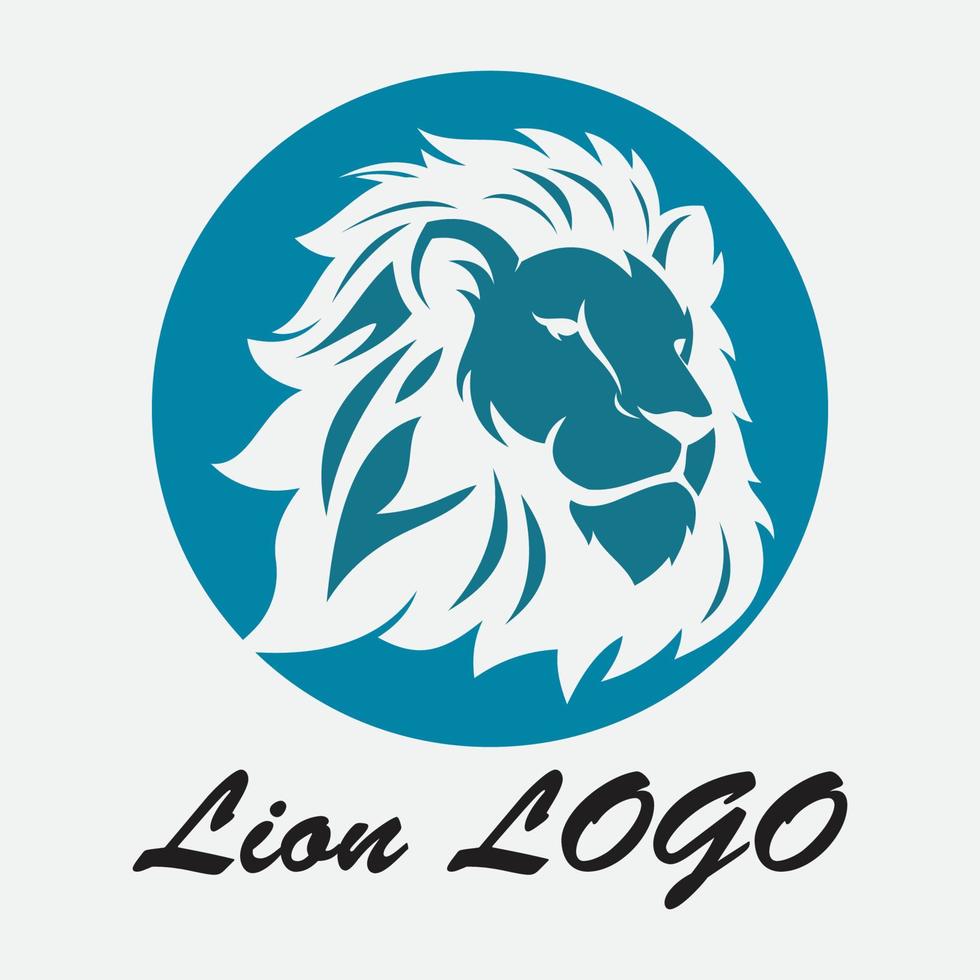 ícone de vetor de modelo de logotipo de leão