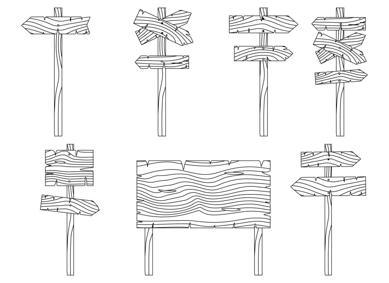 de madeira guia postar vetor Projeto ilustração isolado em branco fundo