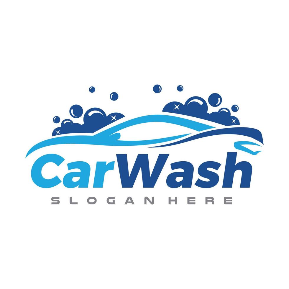 logotipo da lavagem de carros. vetor de inspiração de logotipo de spa automático