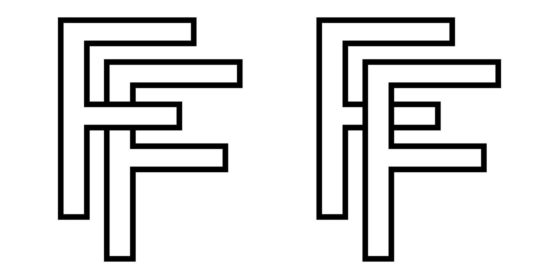 logotipo placa aff, ícone placa entrelaçado cartas f vetor logotipo ff primeiro capital cartas padronizar alfabeto f