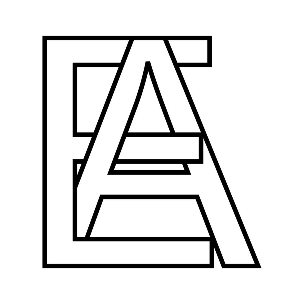 logotipo placa ea ae ícone nft ea entrelaçado cartas e uma vetor