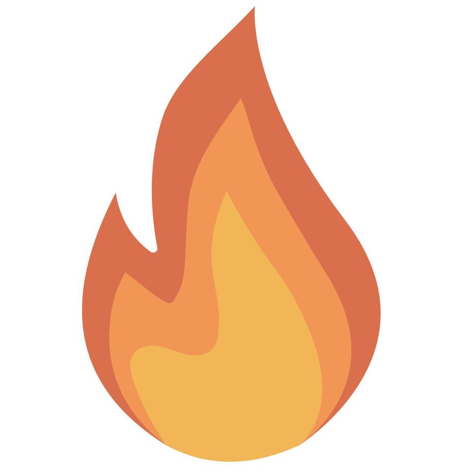 fogo ícone chama, quente calor queimar, Perigo incêndios emblema inflamável vetor