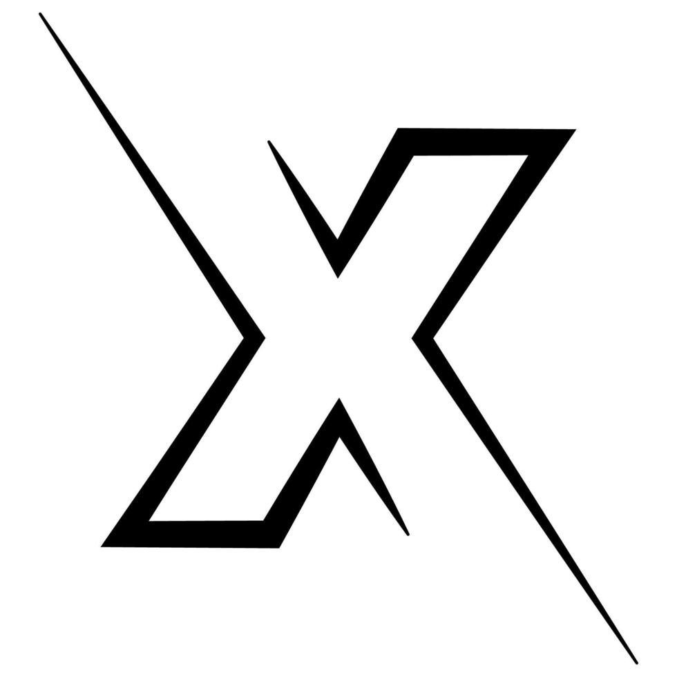 x logotipo estúdio, carta x Projeto ícone, logótipo tecnologia Fonte vetor