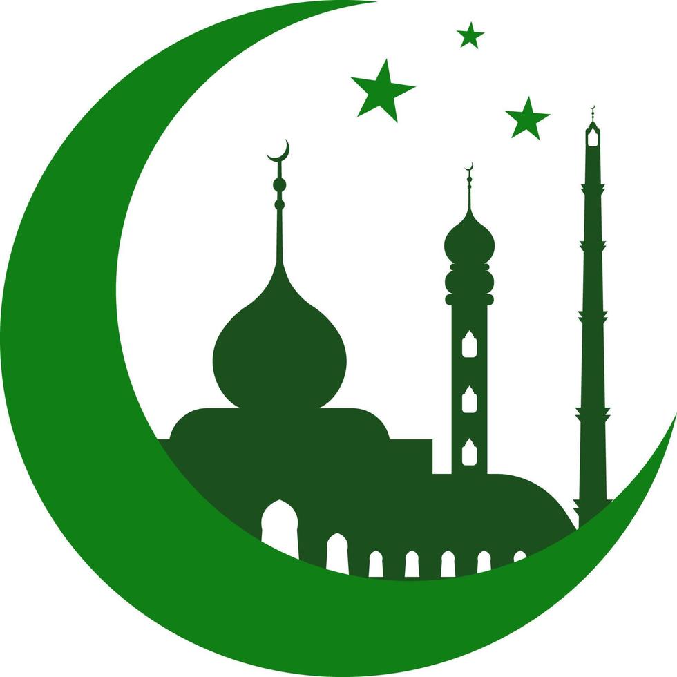 islâmico mesquita logotipo para rezar, Mubarak Ramadã, muçulmano e companhia logotipo vetor