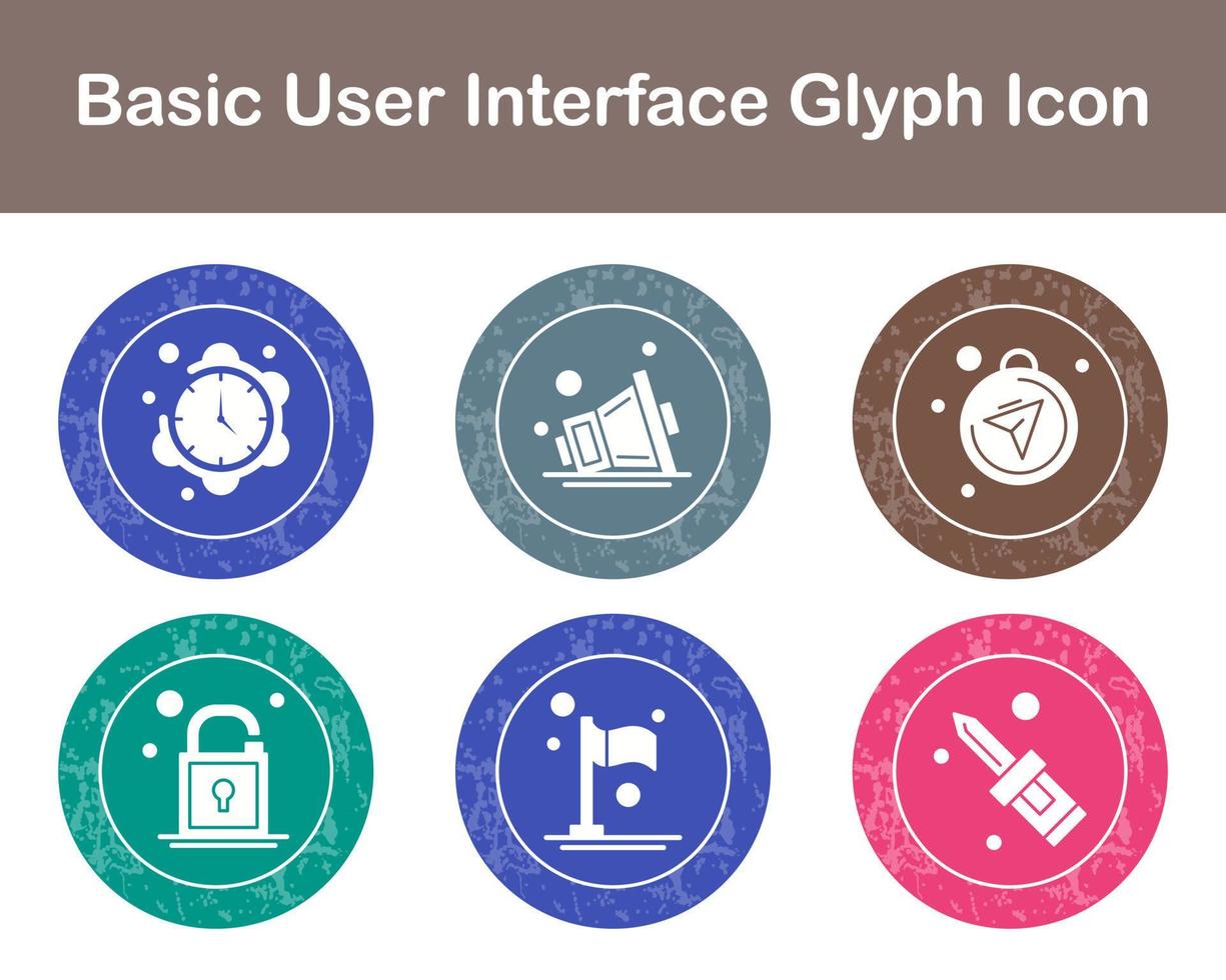 básico do utilizador interface vetor ícone conjunto