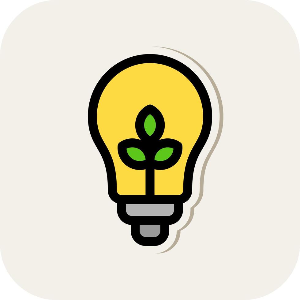 design de ícone de vetor de luz ecológica