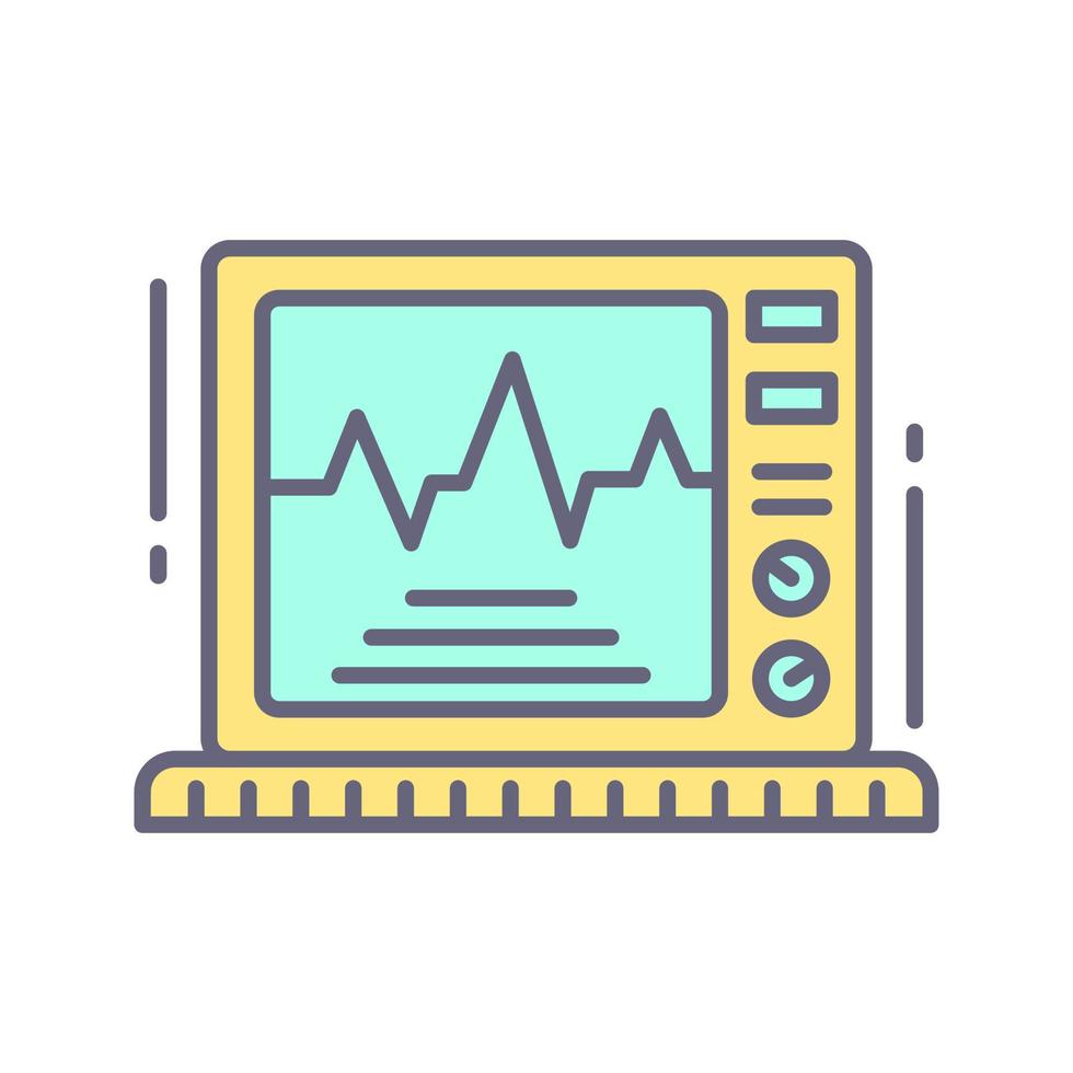 ekg monitor único vetor ícone