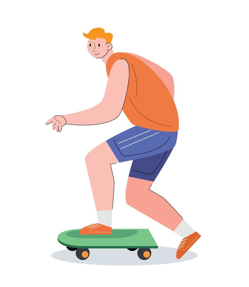 personagem pessoas com skate vetor ilustração