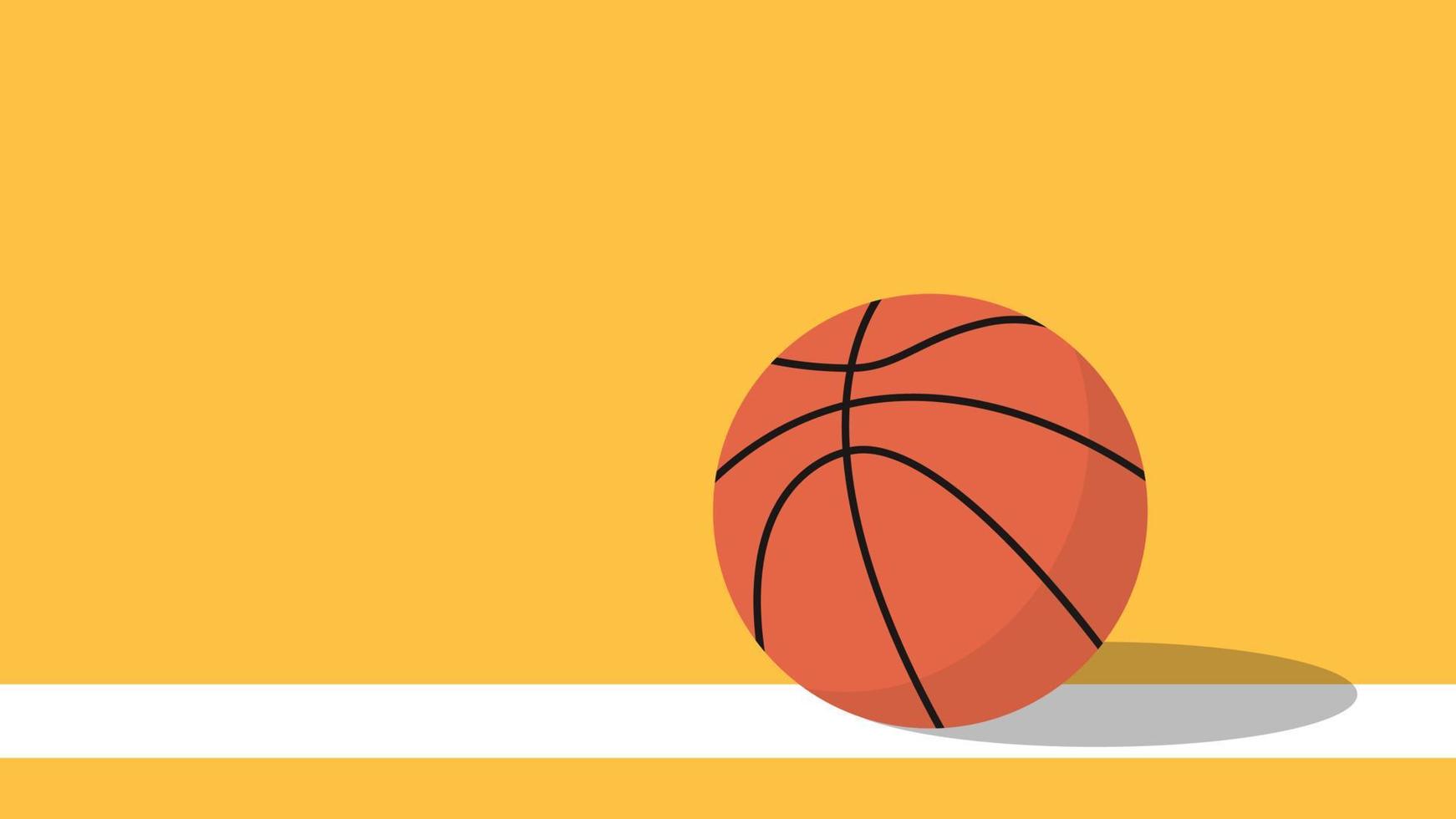 basquetebol desenho animado vetor. livre espaço para texto. papel de parede. cópia de espaço. vetor