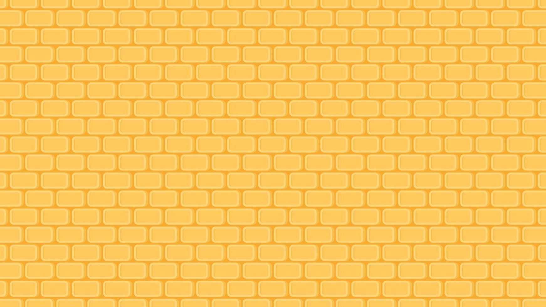 tijolo padronizar papel de parede. tijolo parede fundo. amarelo tijolo papel de parede. vetor
