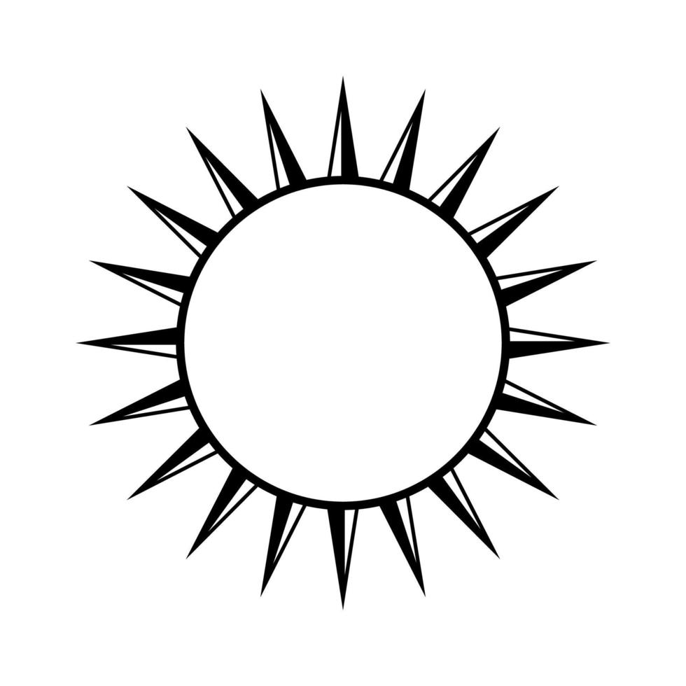boho celestial Sol ícone logotipo. simples moderno abstrato Projeto para modelos, impressões, rede, social meios de comunicação Postagens vetor