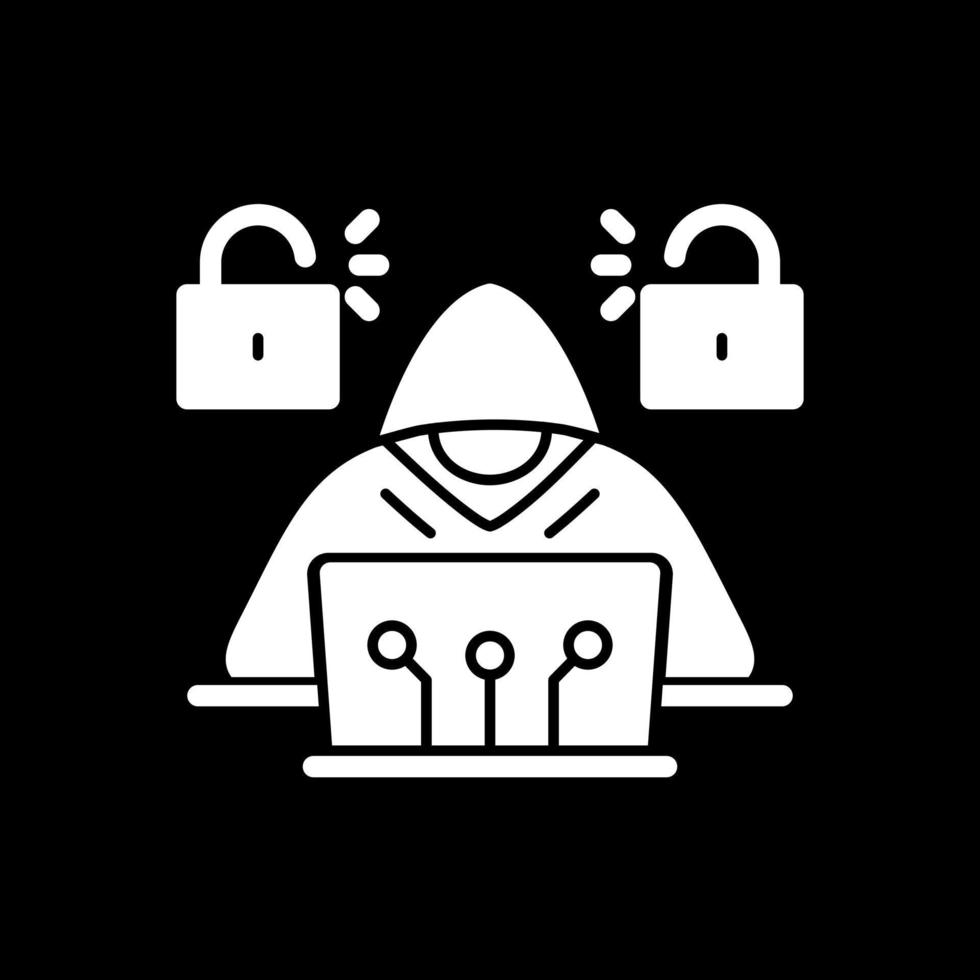design de ícone de vetor de ataque cibernético