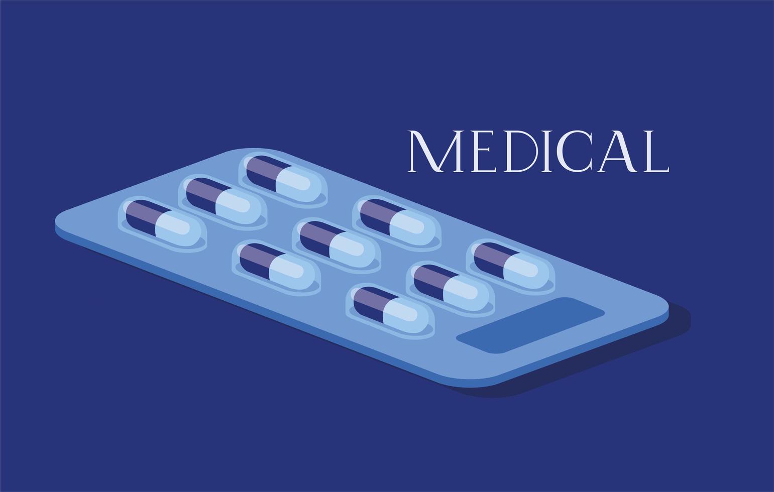 ilustração em vetor ícone drogas pílulas médicas
