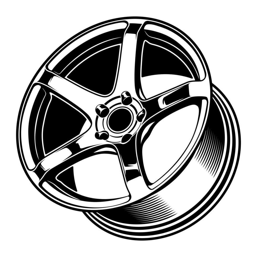 ilustração da roda do carro para design conceitual vetor