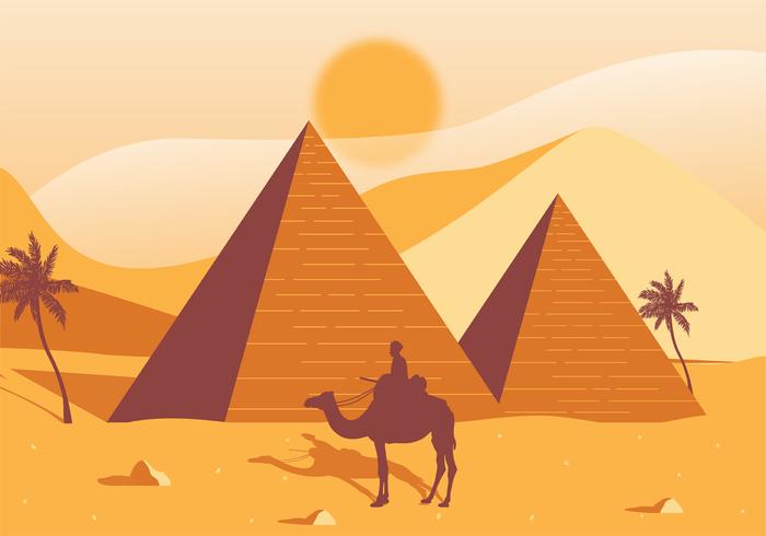 Design de vetor de pirâmides do Egito