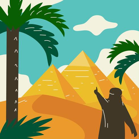 Pirâmides do vetor do Egito