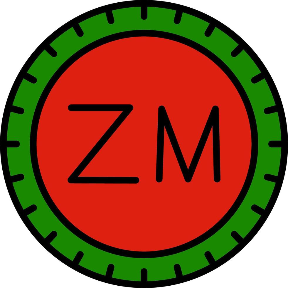 Zâmbia discar código vetor ícone