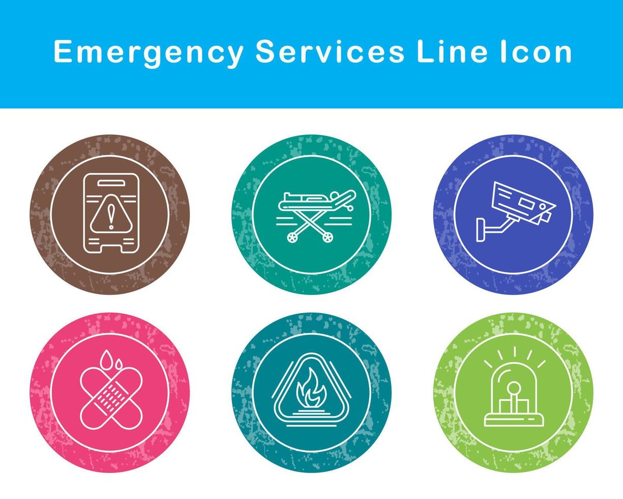 emergência Serviços vetor ícone conjunto