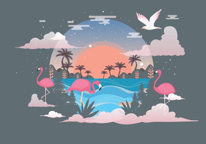 Paisagem Tropical Vol 3 Vector